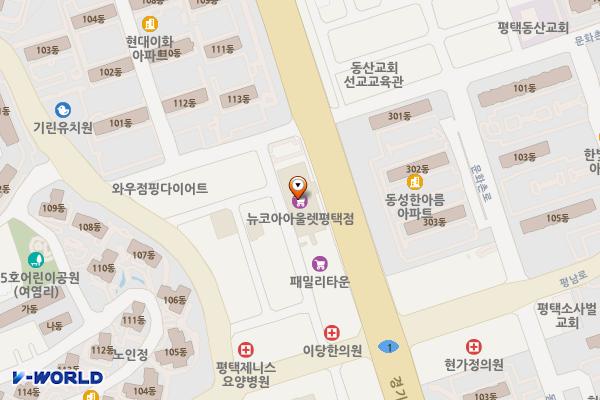 뉴코아아울렛 평택점 위치 지도 — 경기도 평택시 경기대로 279