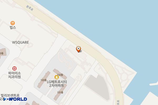 용호만유람선터미널 부설주차장 위치 지도 — 부산광역시 남구 분포로 101