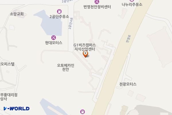 천안 G1캠퍼스 지식산업센터 위치 지도 — 충청남도 천안시 서북구 2공단4로 40-11