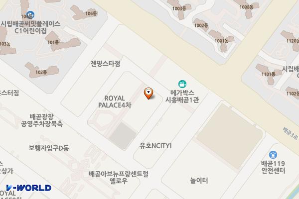 시흥 배곧신도시 로얄팰리스1차 위치 지도 — 경기도 시흥시 서울대학로278번길 25-24