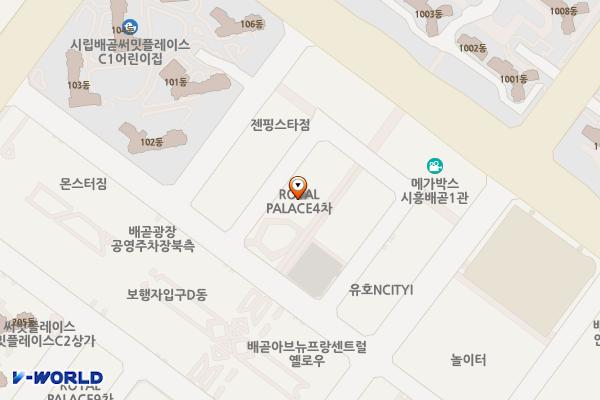 시흥 배곧신도시 로얄팰리스4차 위치 지도 — 경기도 시흥시 서울대학로278번길 25-8