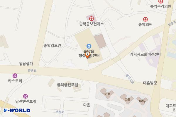 당진 송악읍행정복지센터 위치 지도 — 충청남도 당진시 송악읍 반촌로 59