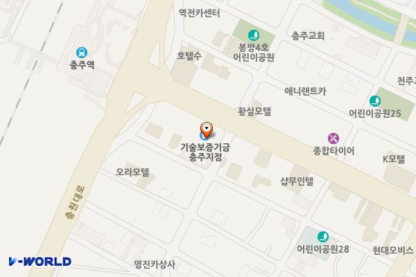 현대자동차 충주지점 위치 지도 — 충청북도 충주시 애향로 10