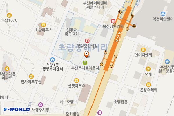 부산 리마크빌 위치 지도 — 부산광역시 동구 중앙대로 185