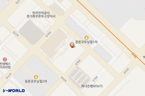 고양 진흥더루벤스카운티 오피스텔 위치 지도 — 경기도 고양시 일산동구 장백로 19