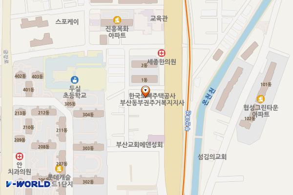 부산 현대자동차 금정지점 위치 지도 — 부산광역시 금정구 중앙대로 1883