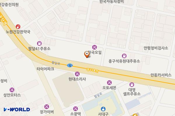 기아 대구 서비스센터 위치 지도 — 대구광역시 북구 팔달로 53