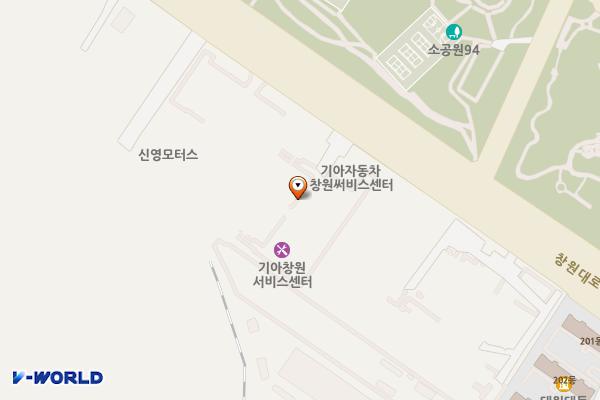 기아 창원 서비스센터 위치 지도 — 경상남도 창원시 성산구 창원대로 504