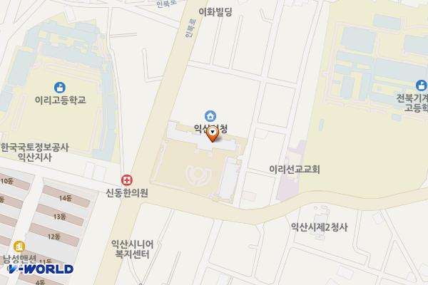 익산시청 위치 지도 — 전북특별자치도 익산시 인북로 32길 1