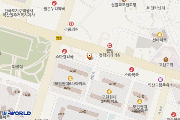 모현공원 위치 지도 — 전북특별자치도 익산시 모현동1가 