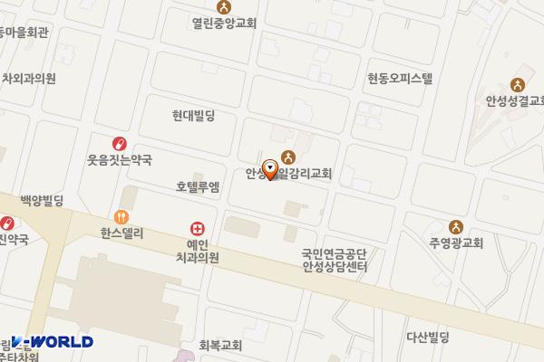 안성시 동본동 공영주차장 위치 지도 — 경기도 안성시 등본동 21
