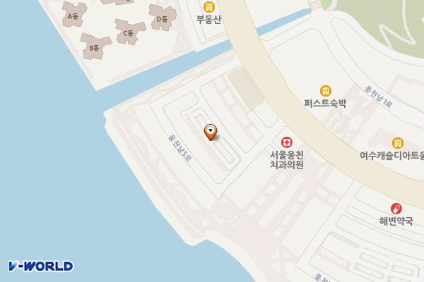웅천해변공원2 위치 지도 — 전라남도 여수시 웅천동 1878-11