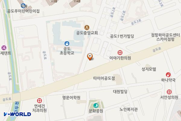 안성시 공도저류지 공영주차장 위치 지도 — 경기도 안성시 공도읍 만정리 819