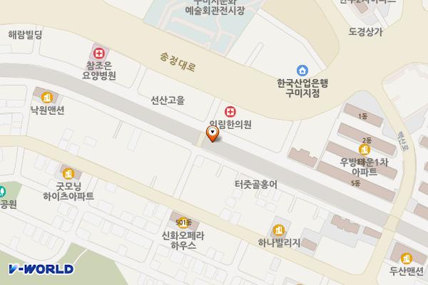 구미시 광평천제3주차장 위치 지도 — 경상북도 구미시 송정동 505