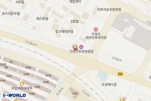 구미시 광평천제6주차장 위치 지도 — 경상북도 구미시 원평동 1063