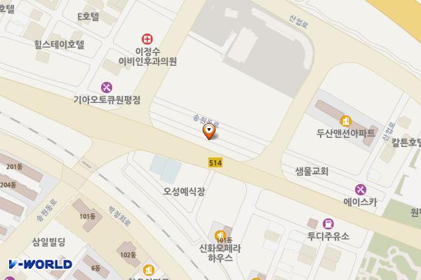 구미시 원평구획가로 제8주차장 위치 지도 — 경상북도 구미시 원평동 1075-7