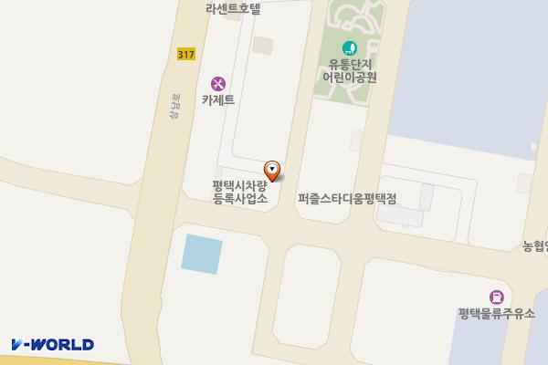 평택시 차량등록사업소 위치 지도 — 경기도 평택시 도일유통길 13-9