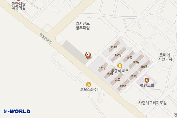 평택시 팽성 제1호 공영주차장 위치 지도 — 경기도 평택시 팽성읍 안정순환로 84