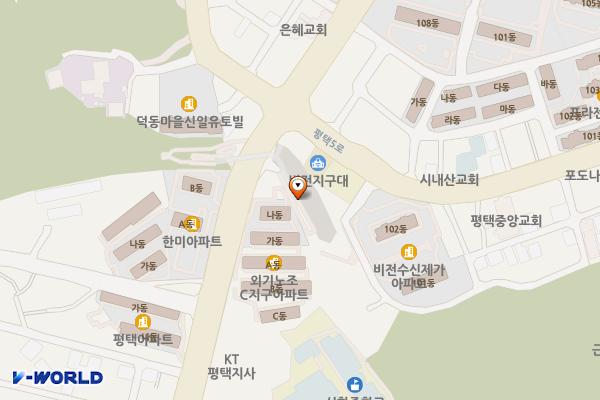 평택시 매봉 공영주차장 위치 지도 — 경기도 평택시 평택4로 98