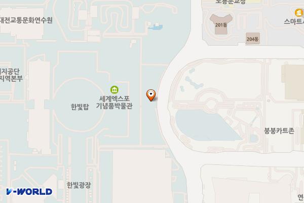 대전 엑스포 한빛탑 주차장 위치 지도 — 대전광역시 유성구 대덕대로 480엑스포 한빛탑 주차장