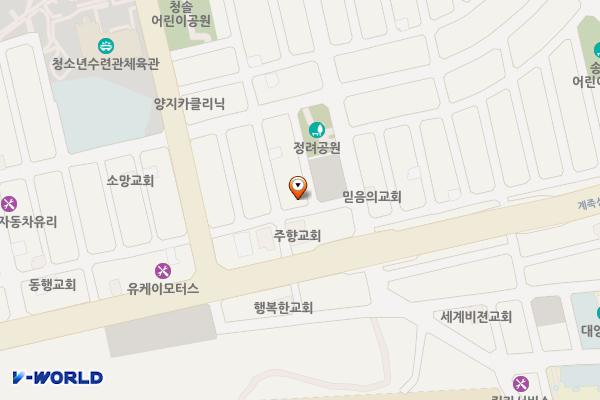 정려각 공영주차장 위치 지도 — 대전광역시 대덕구 중리동 498-2정려각 공영주차장