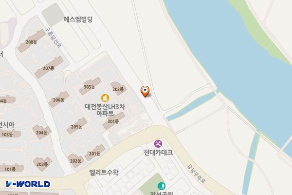 대전광역시 유성구 봉산동299 공영주차장 위치 지도 — 대전광역시 유성구 봉산동299 공영주차장