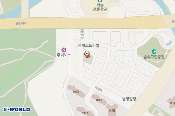 대전광역시 유성구 덕명동 513 공영주차장 위치 지도 — 대전광역시 유성구 덕명동 513공영주차장