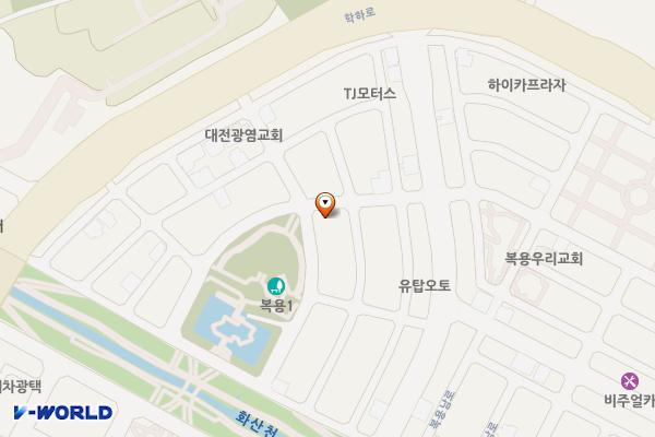 학하지구 제14공영주차장 위치 지도 — 대전광역시 유성구 복용동 569-1학하지구 제14공영주차장