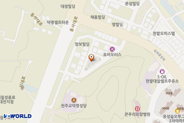 학하지구 제5공영주차장 위치 지도 — 대전광역시 유성구 덕명동 595학하지구 제5공영주차장