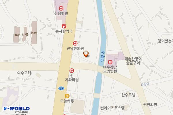 서교동 위치 지도 — 전라남도 여수시 서교동 153