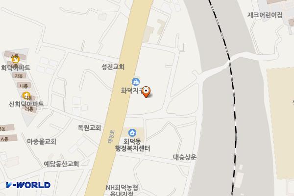 회덕동 공영주차장 위치 지도 — 대전광역시 대덕구 읍내동 247-3회덕동 공영주차장