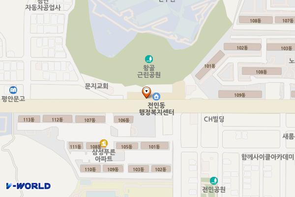 대전광역시 유성구 전민동 행정복지센터 위치 지도 — 대전광역시 유성구 유성대로1689번길 6전민동행정복지센터 주차장