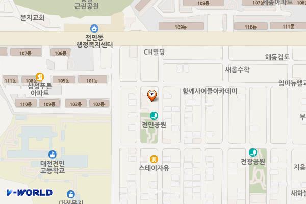전민동 제2공영주차장 위치 지도 — 대전광역시 유성구 전민동 346-3전민동 제2공영주차장