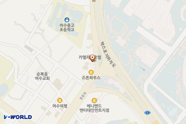 박람회장 정문 앞 위치 지도 — 전라남도 여수시 동문로 141