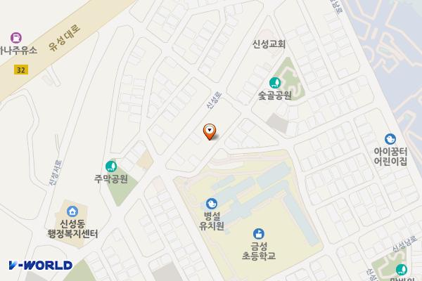 대전광역시 유성구 신성동 제1공영주차장 위치 지도 — 대전광역시 유성구 신성동 137-2제1공영주차장
