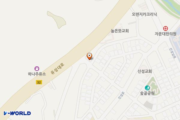 대전광역시 유성구 신성동 제3공영주차장 위치 지도 — 대전광역시 유성구 신성동 465