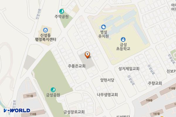대전광역시 유성구 신성동 제2공영주차장 위치 지도 — 대전광역시 유성구 신성동211-2제2공영주차장