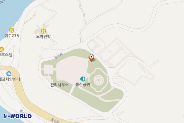 돌산공원 위치 지도 — 전라남도 여수시 돌산읍 돌산로 3578-35