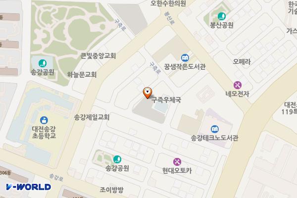 대전광역시 유성구 송강동(GS) 공영주차장 위치 지도 — 대전광역시 유성구 구즉로58번길 15-12송강동(GS) 공영주차장