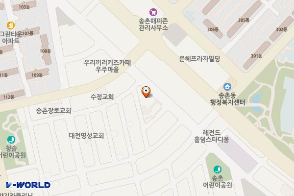 송촌 먹자골목 공영주차장 위치 지도 — 대전광역시 대덕구 송촌북로20번길 27-14송촌 먹자골목 공영주차장