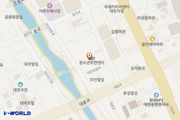 대전청소년위캔센터 위치 지도 — 대전광역시 동구 대전천동로 508