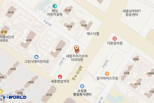 코끼리타워 위치 지도 — 세종특별자치시 한누리대로 2012