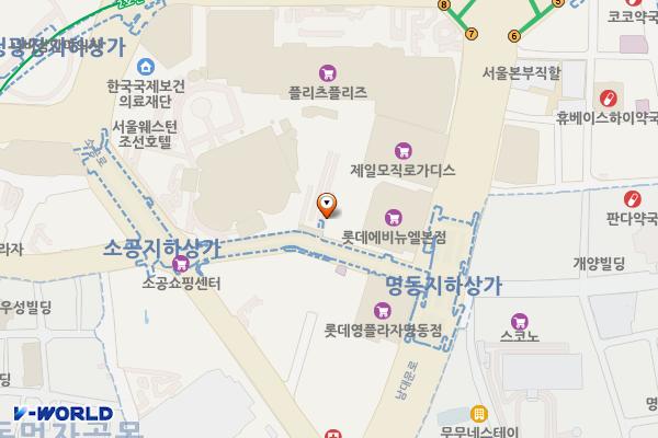 롯데백화점 에비뉴엘 본점 위치 지도 — 서울특별시 중구 남대문로 73