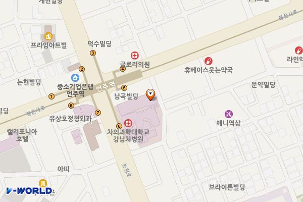 (임시중단 8/9까지) 강남차병원 위치 지도 — 서울특별시 강남구 논현로 566