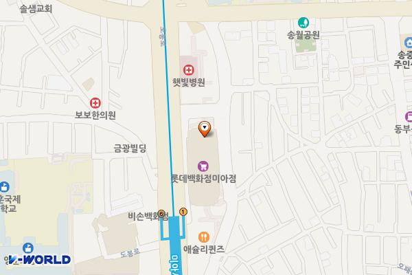 롯데백화점 미아점 위치 지도 — 서울특별시 강북구 도봉로 62