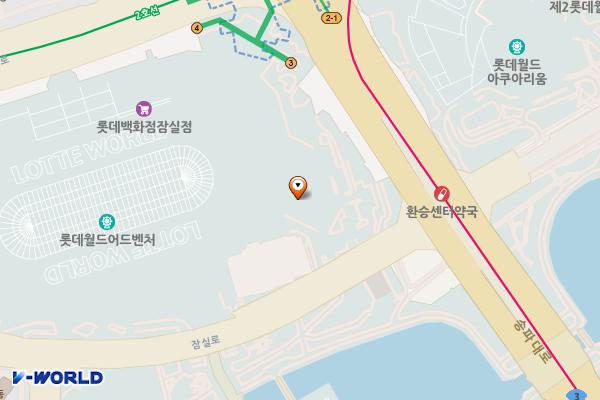 롯데월드 어드벤처(호텔구역) 서울 위치 지도 — 서울특별시 송파구 올림픽로 240