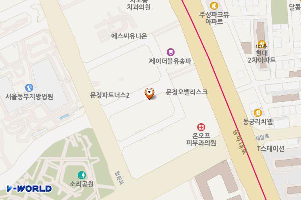 서울 송파구 문정프라비다옥토 위치 지도 — 서울특별시 송파구 법원로4길 17