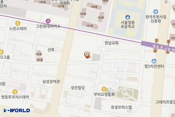 영등포구 반도아이비밸리 위치 지도 — 서울특별시 영등포구 영신로 166