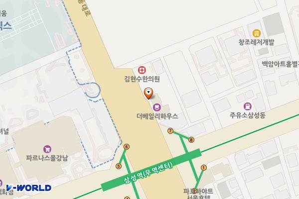 신라스테이 삼성 위치 지도 — 서울특별시 강남구 영동대로 506