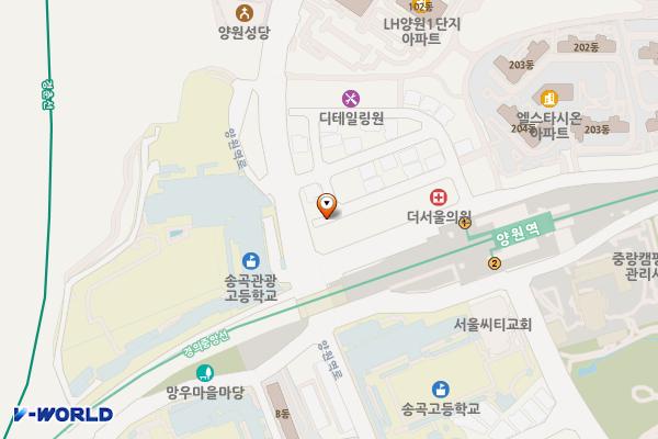 서울 중랑구 제이타워 위치 지도 — 서울특별시 중랑구 양원역로10길 3